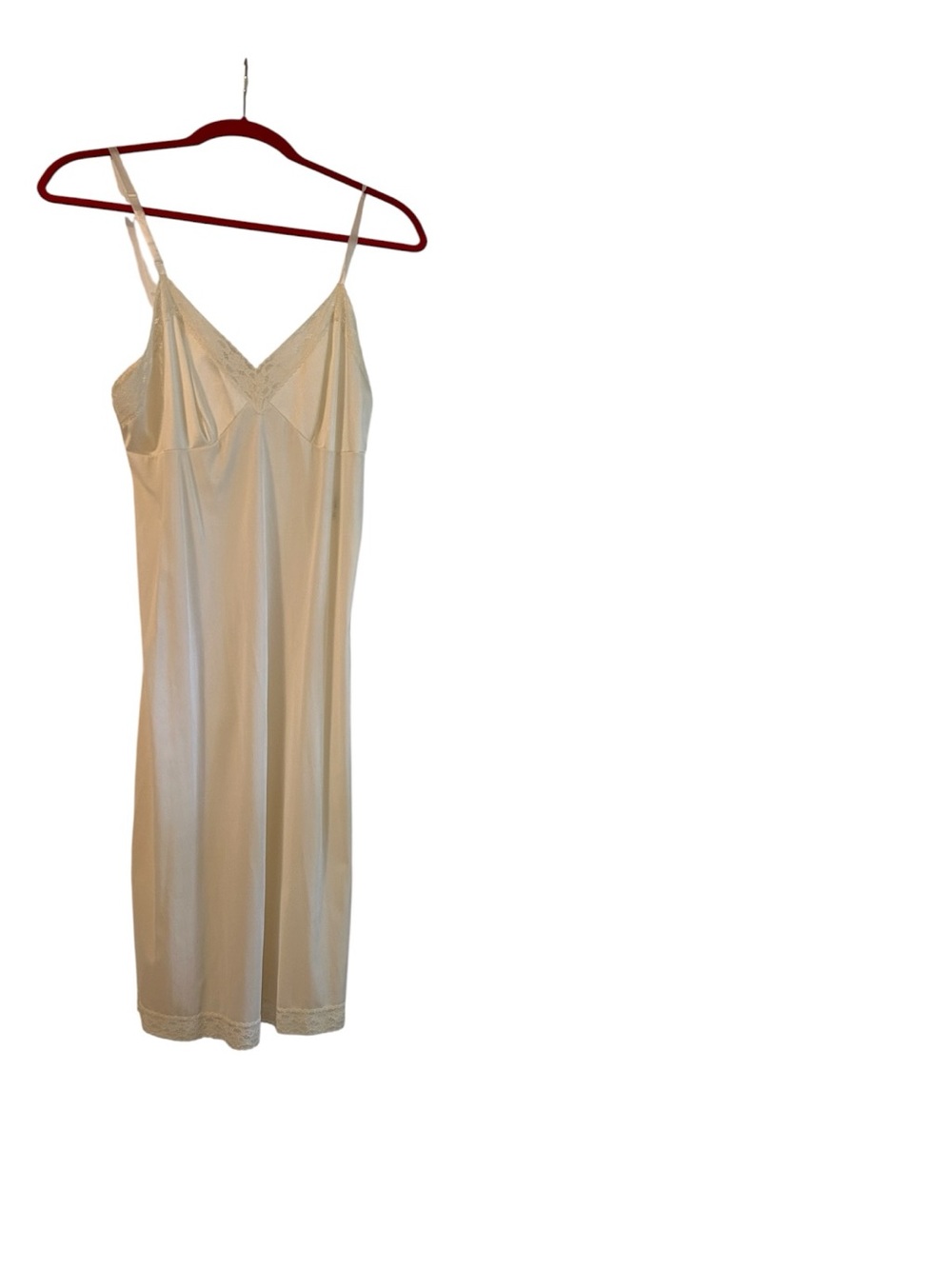 Vintage Vanity Fair Cream Lace-Trim Full Slip Sz 36